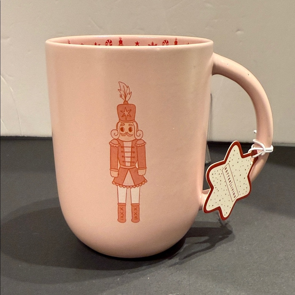 NEW Christmas nutcracker mug toy soldier pink coffee mug (price is for ONE)